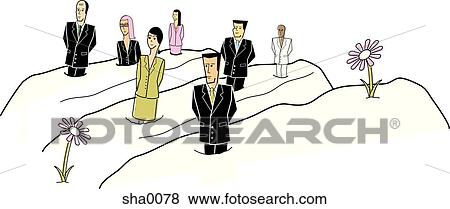 garden of business people View Large Illustration Stock Illustration - garden of business people. Fotosearch