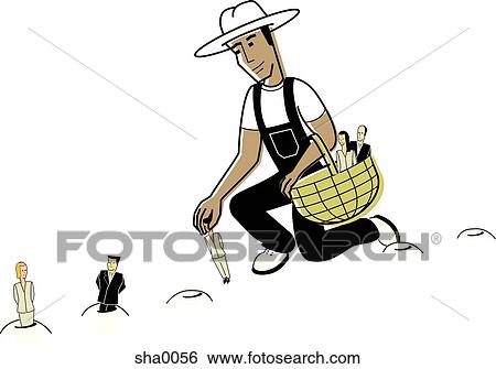 harvesting business people View Large Illustration Stock Illustration - harvesting business people. Fotosearch