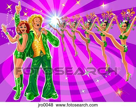 las vegas dancers View Large Illustration Stock Illustration - las vegas dancers. Fotosearch
