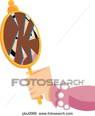 Stock Illustration - looking into a broken mirror. Fotosearch