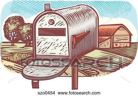 Stock Illustration - mail box. Fotosearch