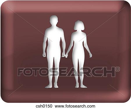Clipart - man and woman. Fotosearch