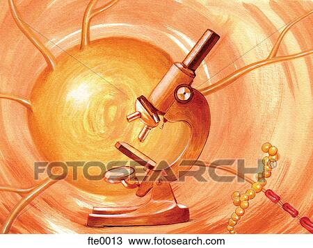 microscope View Large Illustration Drawing - microscope. Fotosearch