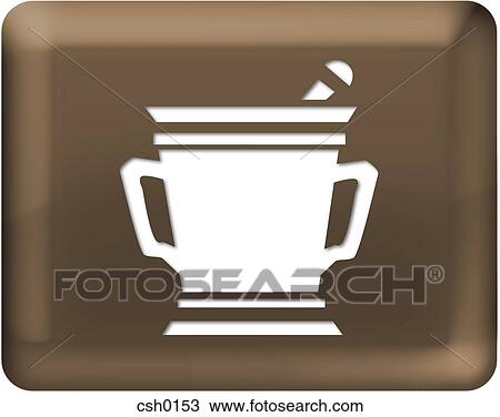 Mortar and pestle Drawing | csh0153 | Fotosearch