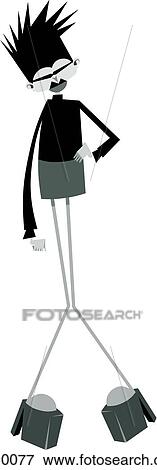 Stock Illustration - person wearing platforms. Fotosearch