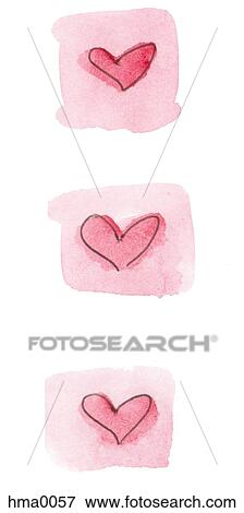Stock Illustration - three hearts. Fotosearch