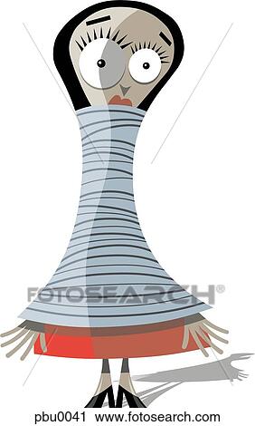 Clip Art - trapped woman. Fotosearch