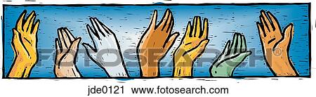 waving hands View Large Illustration Clip Art - waving hands. Fotosearch