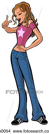 woman wearing pink shirt View Large Illustration Stock Illustration - woman wearing pink shirt. Fotosearch