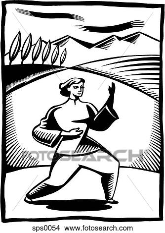 A black and white drawing of a woman doing outdoor Tai Chi View Large Illustration Stock Illustration - A black and white drawing of a woman doing outdoor Tai Chi. Fotosearch