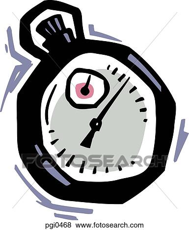 Stock Illustration - A cartoon drawing of a timer. Fotosearch