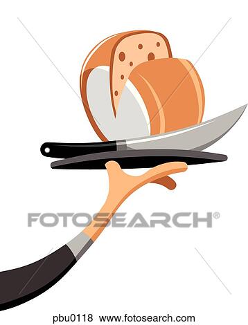 Stock Illustration - A cheese cake served on a plate. Fotosearch