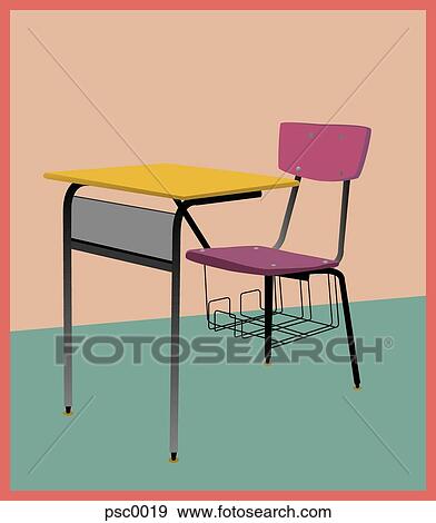 A classroom furniture set consisting of a desk and chair View Large Illustration Stock Illustration - A classroom furniture set consisting of a desk and chair. Fotosearch