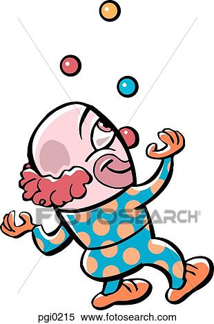 A clown juggling View Large Illustration Stock Illustration - A clown juggling. Fotosearch