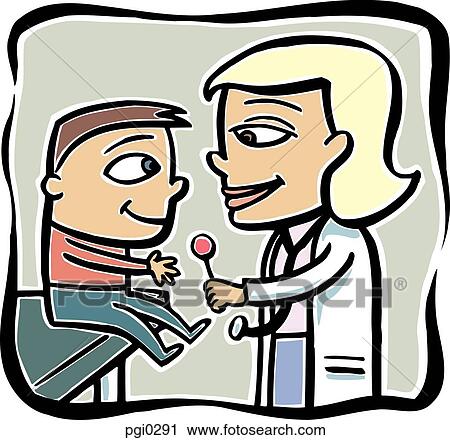 A doctor and a child View Large Illustration Clip Art - A doctor and a child. Fotosearch