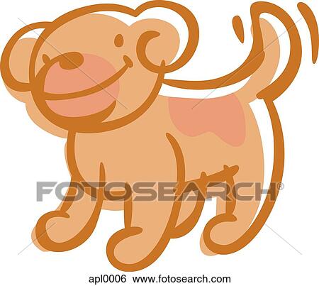 A dog wagging its tail View Large Illustration Stock Illustration - A dog wagging its tail. Fotosearch