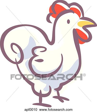 Clipart - A drawing of a chicken. Fotosearch