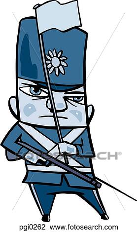 Drawing - A drawing of a soldier. Fotosearch