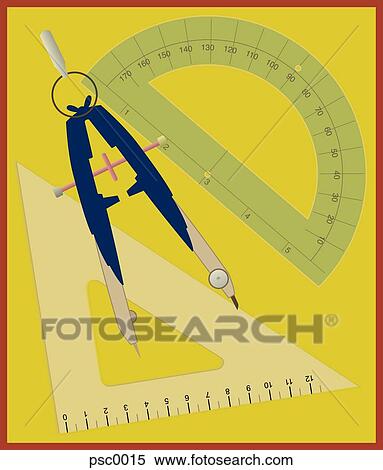 A geometry set drawn agaist a yellow background View Large Illustration Stock Illustration - A geometry set drawn agaist a yellow background. Fotosearch