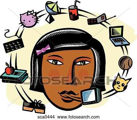 A graphic representation of a teenage girl's lifestyle View Large Illustration Stock Illustration - A graphic representation of a teenage girl's lifestyle. Fotosearch
