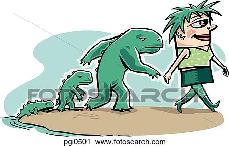 A graphic representation of human evolution View Large Illustration Clip Art - A graphic representation of human evolution. Fotosearch