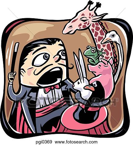 A magician performing a magic trick View Large Illustration Stock Illustration - A magician performing a magic trick. Fotosearch