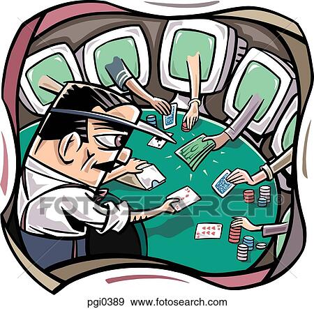 A man playing online poker View Large Illustration Stock Illustration - A man playing online poker. Fotosearch