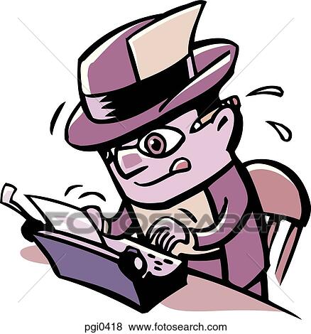 A man typing on a typewriter View Large Illustration Stock Illustration - A man typing on a typewriter. Fotosearch