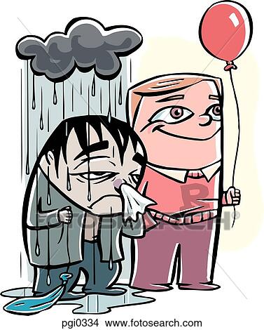 A man with a cold standing next to a healthy man View Large Illustration Stock Illustration - A man with a cold standing next to a healthy man. Fotosearch