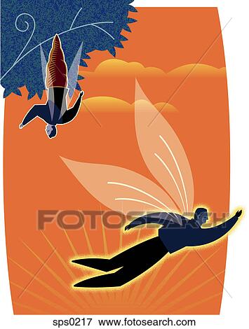 A new salesman flying away from the tree View Large Illustration Stock Illustration - A new salesman flying away from the tree. Fotosearch