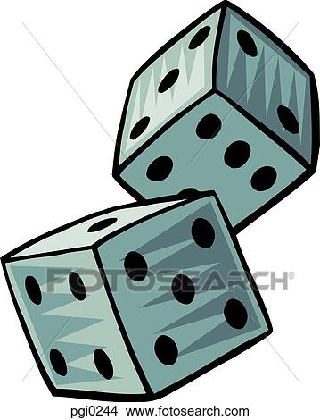Stock Illustration - A pair of dice. Fotosearch