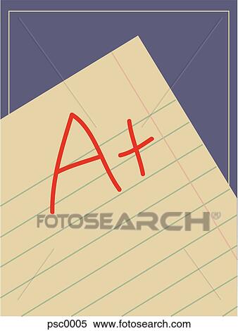 A paper with an A+ grade View Large Illustration Stock Illustration - A paper with an A+ grade. Fotosearch