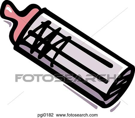Drawing - A picture of a baby bottle. Fotosearch