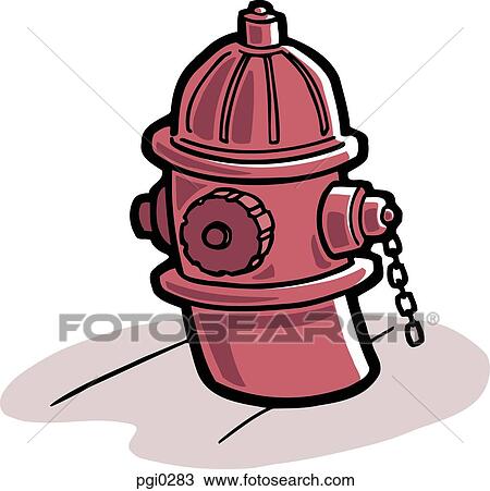 A picture of a red fire hydrant View Large Illustration Drawing - A picture of a red fire hydrant. Fotosearch