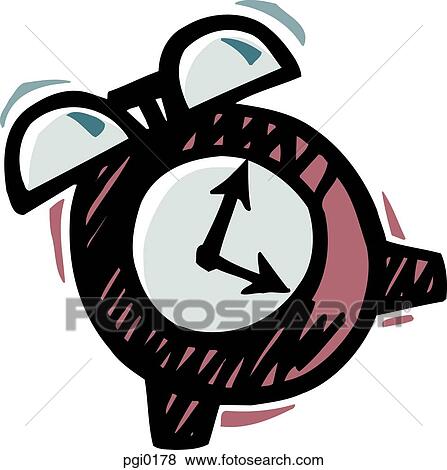 Stock Illustration - A picture of an alarm clock. Fotosearch