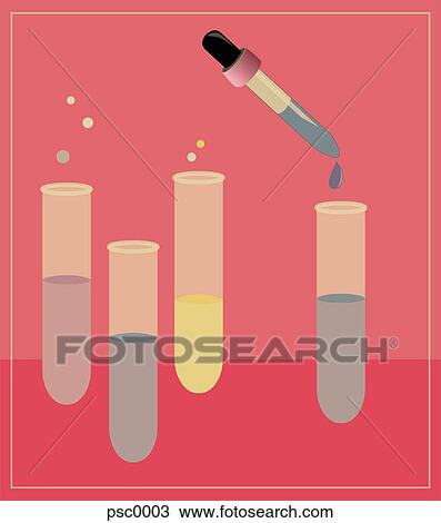 A scientific experiment using test tubes and dropper View Large Illustration Drawing - A scientific experiment using test tubes and dropper. Fotosearch