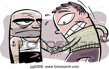 A strong grip handshake View Large Illustration Stock Illustration - A strong grip handshake. Fotosearch