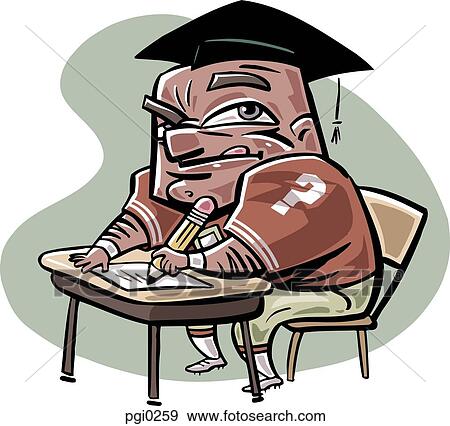 A student on a football scholarship View Large Illustration Stock Illustration - A student on a football scholarship. Fotosearch