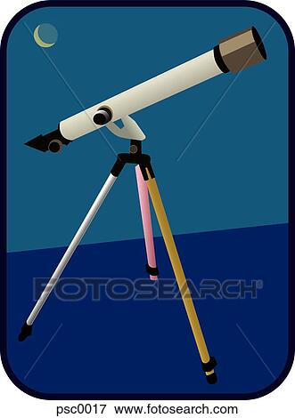 A telescope on a blue background View Large Illustration Stock Illustration - A telescope on a blue background. Fotosearch