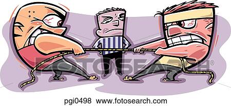 A tug of war between two men View Large Illustration Stock Illustration - A tug of war between two men. Fotosearch