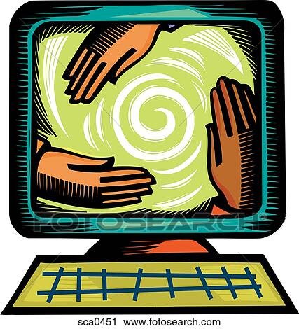 Clip Art - A virtual whirlpool created by the computer technology. Fotosearch