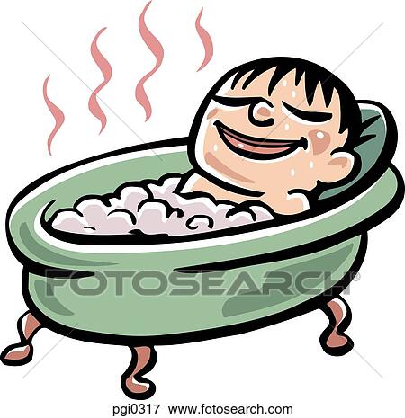 A woman relaxing in a hot bathtub View Large Illustration Stock Illustration - A woman relaxing in a hot bathtub. Fotosearch