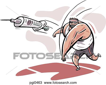 An athlete doing a javelin throw View Large Illustration Drawing - An athlete doing a javelin throw. Fotosearch