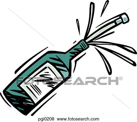 An illustration of a bottle of champagne View Large Illustration Stock Illustration - An illustration of a bottle of champagne. Fotosearch
