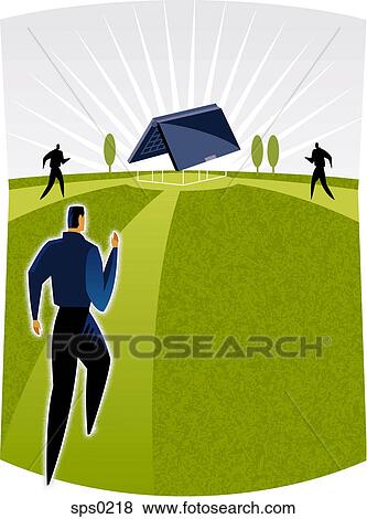 An illustration of a house with a laptop for a roof View Large Illustration Stock Illustration - An illustration of a house with a laptop for a roof. Fotosearch