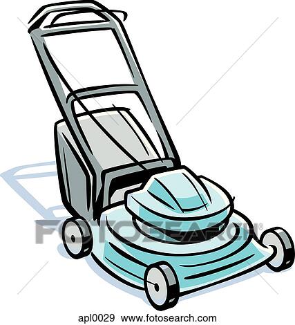 Stock Illustration - An illustration of a lawn mower. Fotosearch