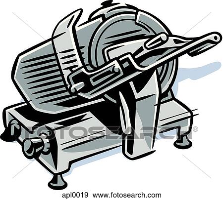 Stock Illustration - An illustration of a meat slicer. Fotosearch