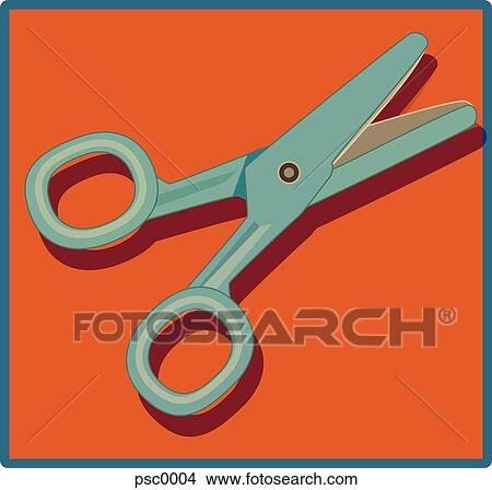 An illustration of a pair of scissors View Large Illustration Stock Illustration - An illustration of a pair of scissors. Fotosearch