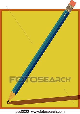 An illustration of a pencil on a green background View Large Illustration Drawing - An illustration of a pencil on a green background. Fotosearch