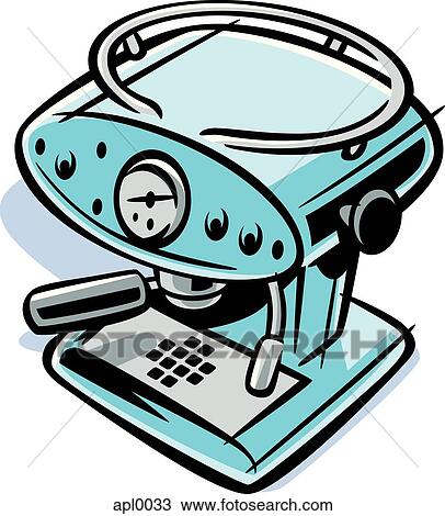 Cartoon illustration of a cappuccino maker View Large Illustration Drawing - Cartoon illustration of a cappuccino maker. Fotosearch